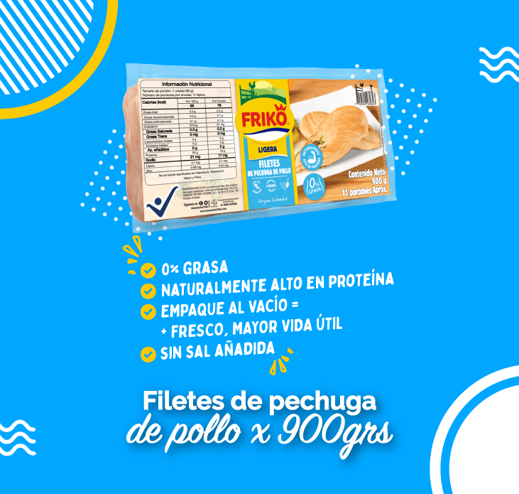 Conoce más sobre los Filetes de pechuga al vacío Friko